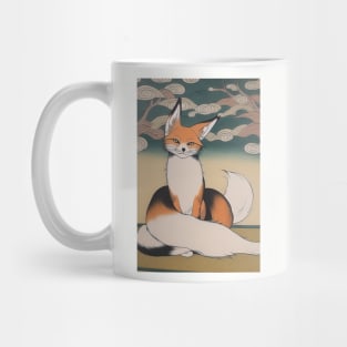 ukiyo-e fox design Mug